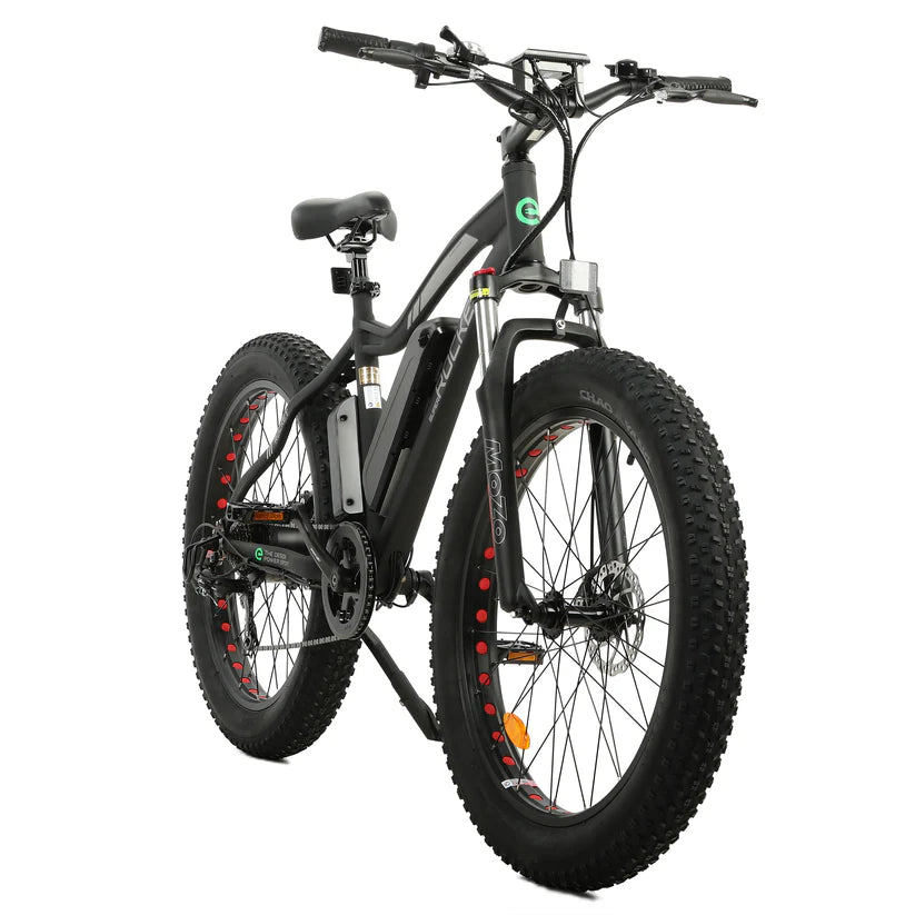 UL Certified-Ecotric Rocket Fat Tire Beach Snow Electric Bike - Matt Black, Top Speed: 20 mph