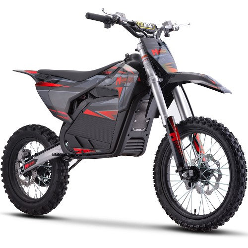 MotoTec 72v Pro Electric Dirt Bike 5000w Lithium Blue, Top Speed: 50 MPH