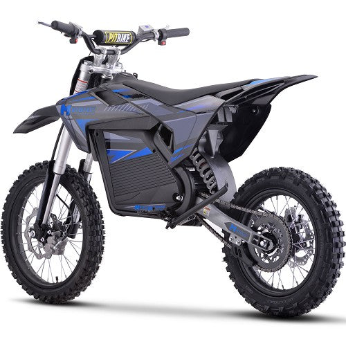 MotoTec 72v Pro Electric Dirt Bike 5000w Lithium Blue, Top Speed: 50 MPH