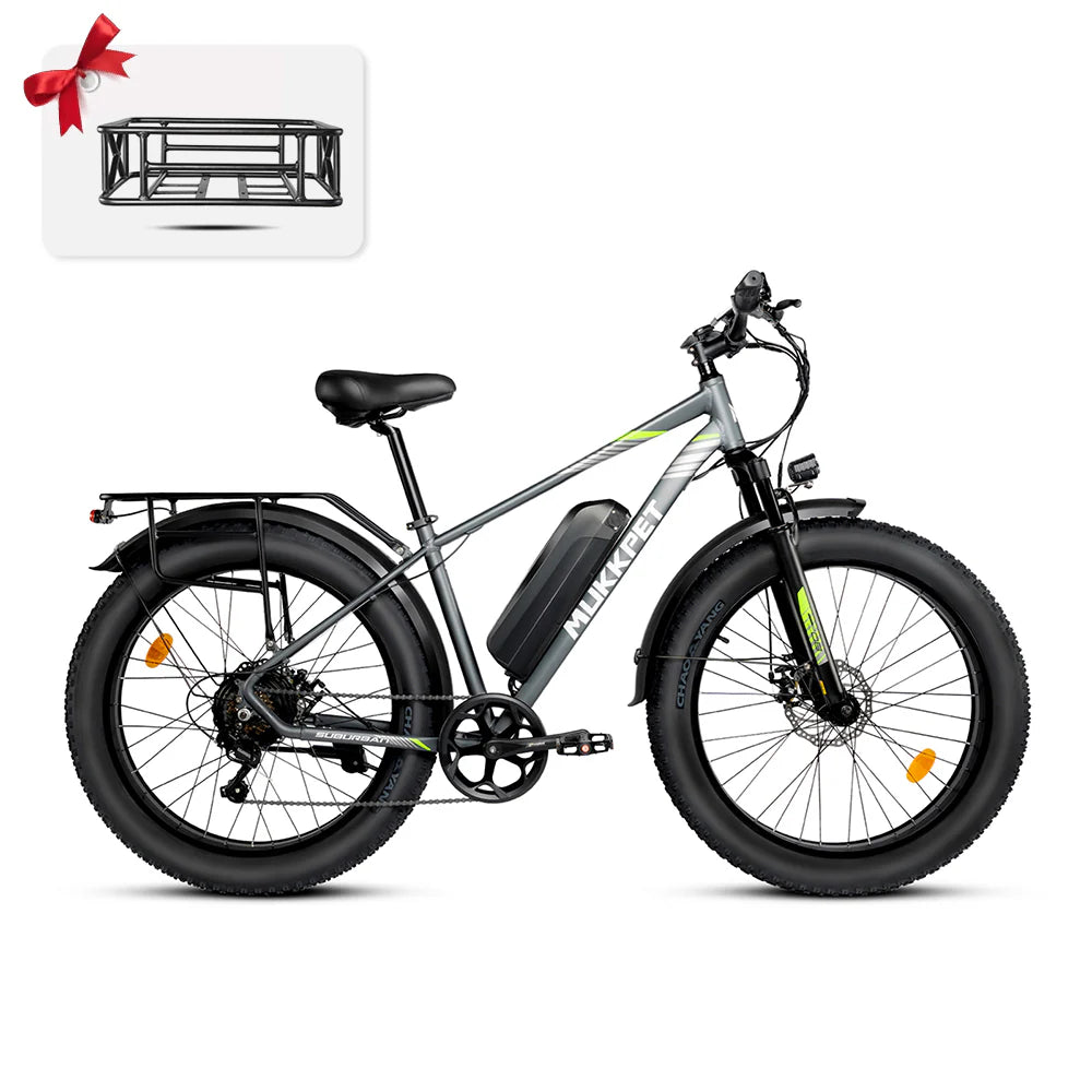 Mukkpet Suburban 1500W Peak E-bike, Max Speed: 25 MPH