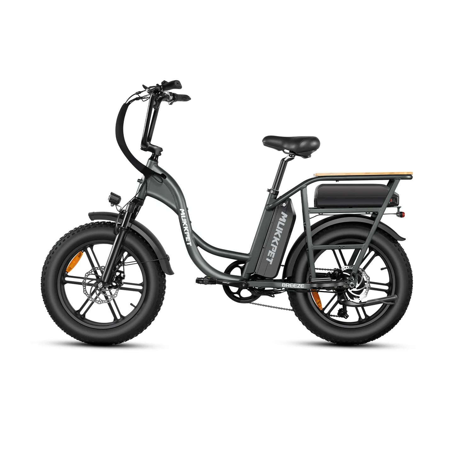 Mukkpet Breeze Dual-Battery Cargo eBike, Max Speed - 28MPH
