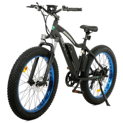 UL Certified-Ecotric Rocket Fat Tire Beach Snow Electric Bike - Blue, Top Speed: 20 mph