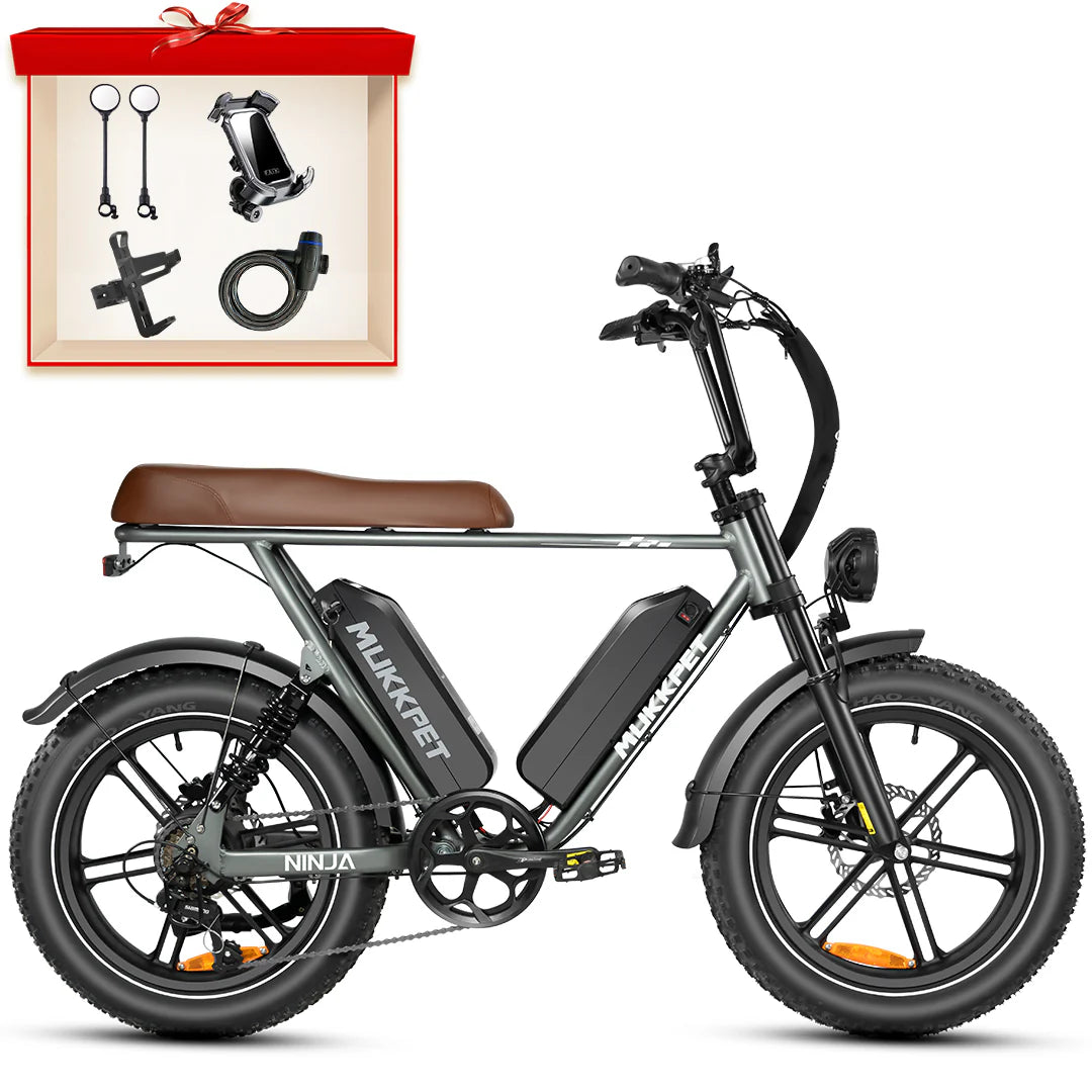Mukkpet NINJA Moped-Style E-Bike, Top Speed- 35MPH