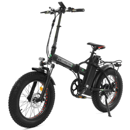 Ecotric 48V Fat Tire Portable and Folding Electric Bike with color LCD display, Top Speed: 20 mph