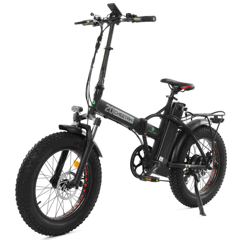 Ecotric 48V Fat Tire Portable and Folding Electric Bike with color LCD display, Top Speed: 20 mph