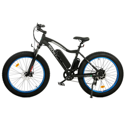 UL Certified-Ecotric Rocket Fat Tire Beach Snow Electric Bike - Blue, Top Speed: 20 mph
