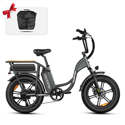Mukkpet Breeze Dual-Battery Cargo eBike, Max Speed - 28MPH