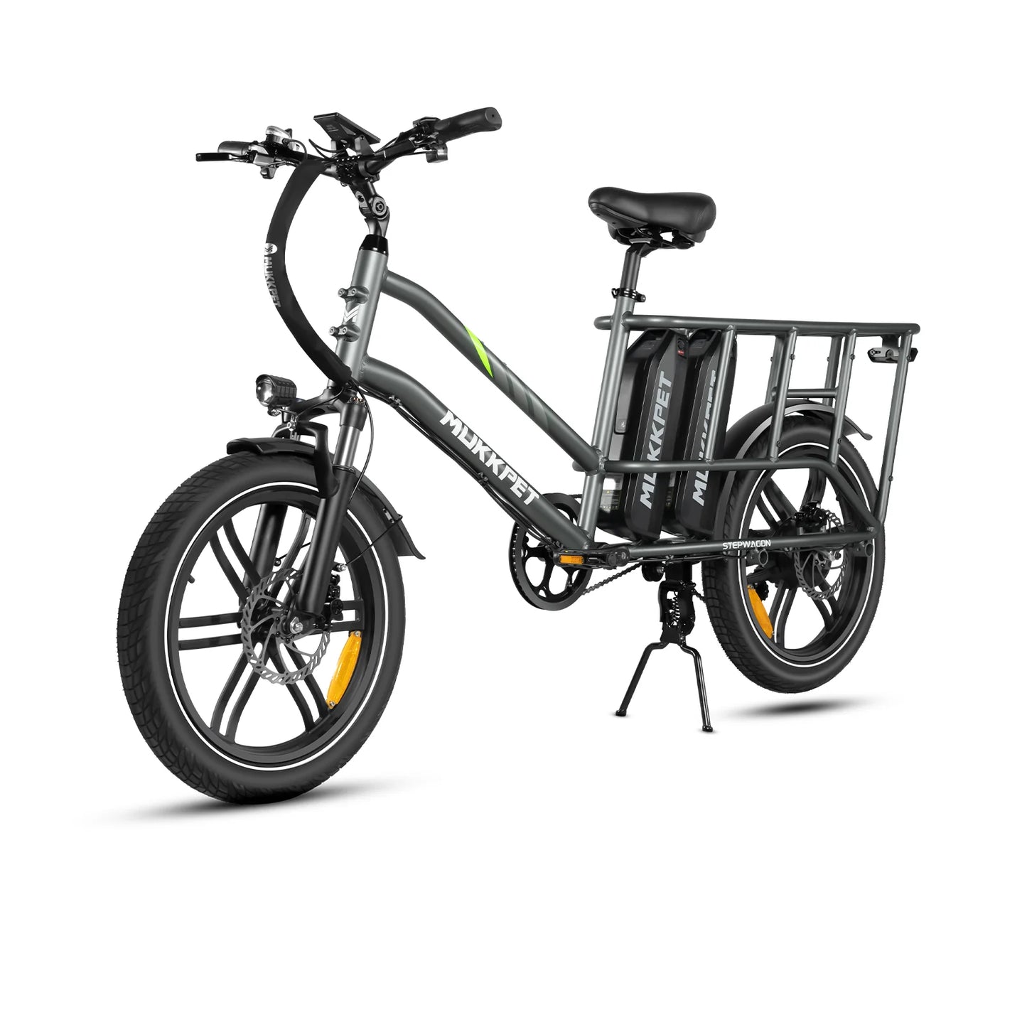 Mukkpet Stepwagon Dual-Battery Cargo E-Bike, Top Speed - 28mph