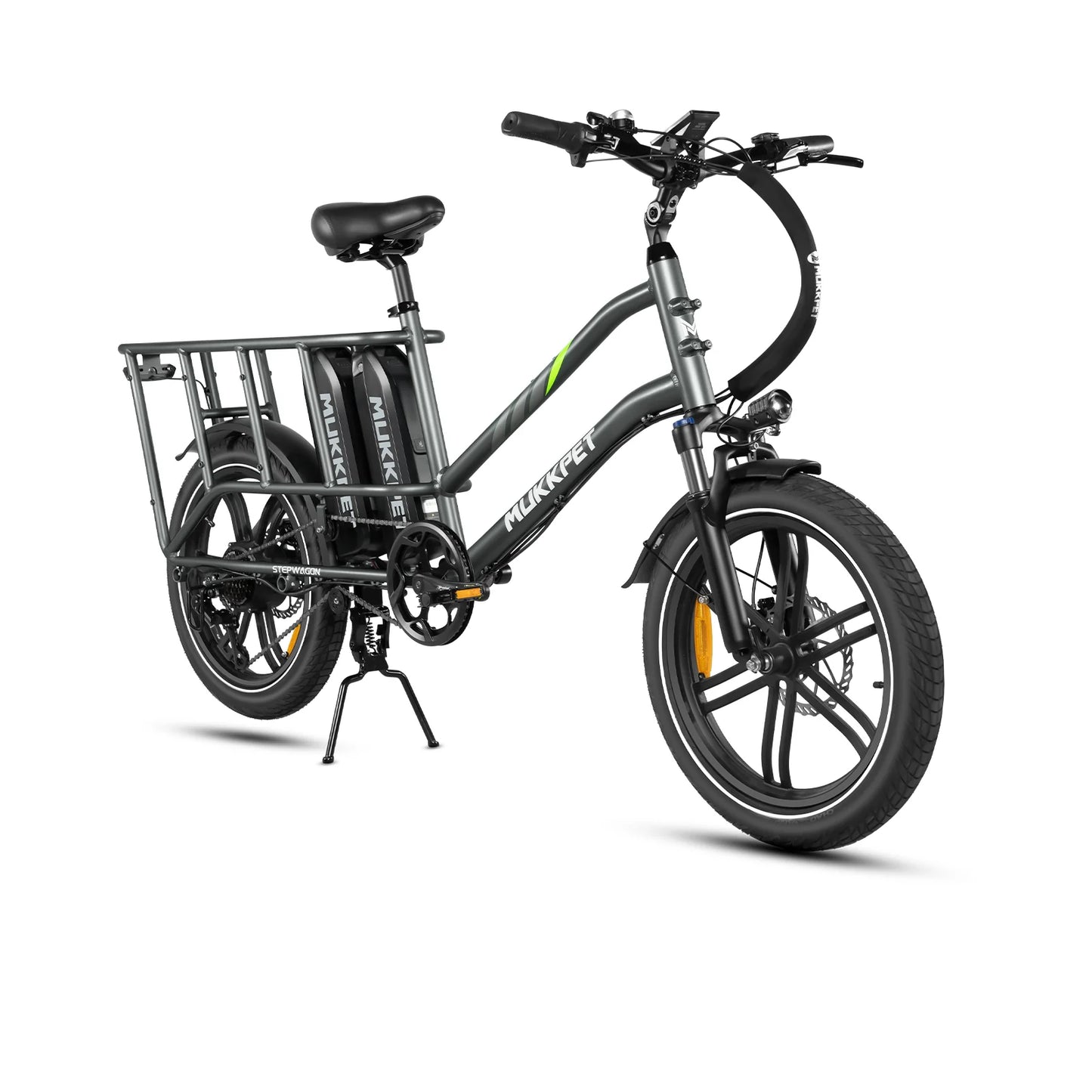 Mukkpet Stepwagon Dual-Battery Cargo E-Bike, Top Speed - 28mph