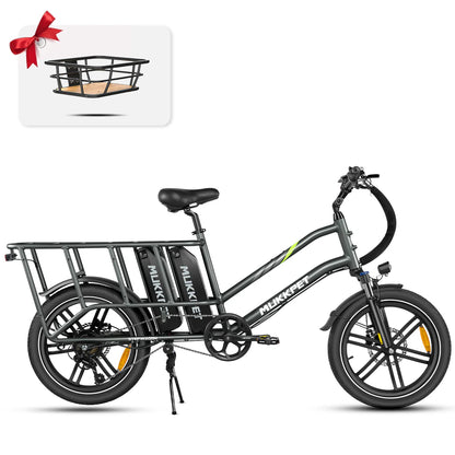 Mukkpet Stepwagon Dual-Battery Cargo E-Bike, Top Speed - 28mph