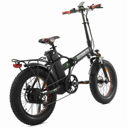 Ecotric 48V Fat Tire Portable and Folding Electric Bike with color LCD display, Top Speed: 20 mph