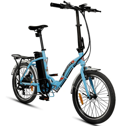 UL Certified-Ecotric 20inch Blue Starfish portable and folding electric bike, Top Speed: 20 mph