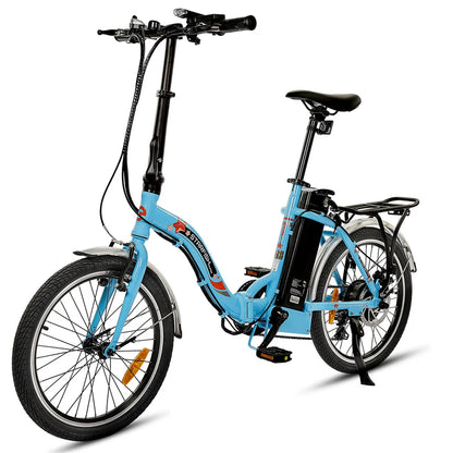 UL Certified-Ecotric 20inch Blue Starfish portable and folding electric bike, Top Speed: 20 mph