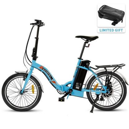 UL Certified-Ecotric 20inch Blue Starfish portable and folding electric bike, Top Speed: 20 mph