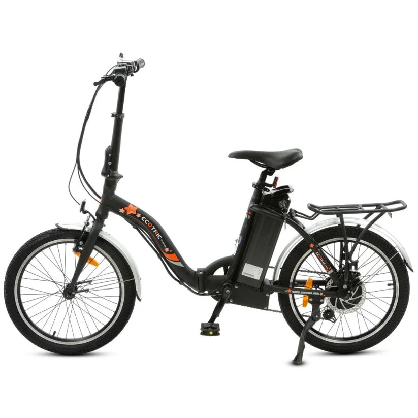 UL Certified-Ecotric Starfish 20inch portable and folding electric bike - Matt Black, Top Speed: 20 mph