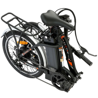 UL Certified-Ecotric Starfish 20inch portable and folding electric bike - Matt Black, Top Speed: 20 mph