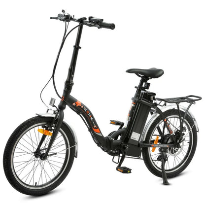 UL Certified-Ecotric Starfish 20inch portable and folding electric bike - Matt Black, Top Speed: 20 mph