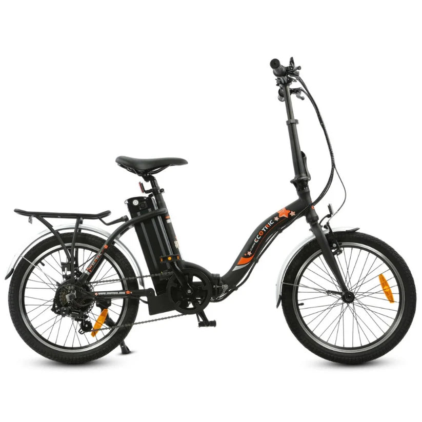 UL Certified-Ecotric Starfish 20inch portable and folding electric bike - Matt Black, Top Speed: 20 mph