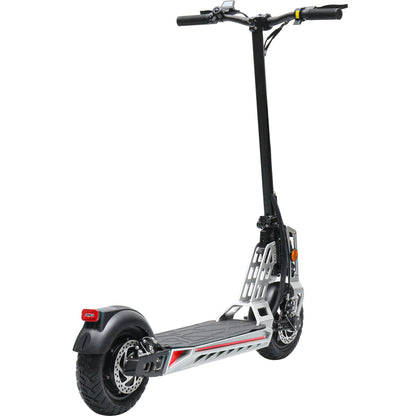 MotoTec Free Ride 48v 600w Lithium Electric Scooter Silver, Top Speed: 25MPH