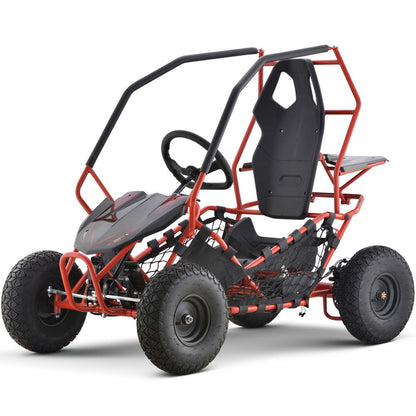 MotoTec Maverick Go Kart 36v 1000w Red, Adjustable Speeds: 10mph, 15mph (20mph when optional plug is disconnected)