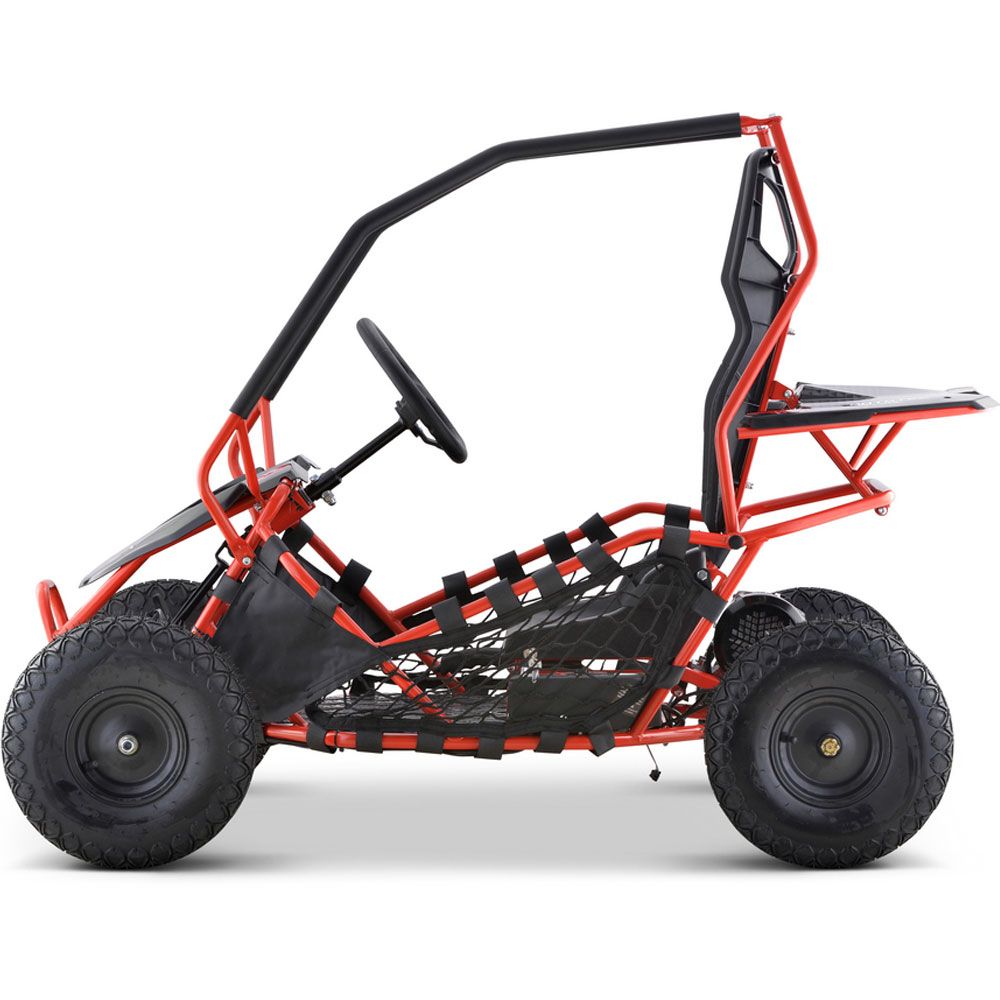 MotoTec Maverick Go Kart 36v 1000w Red, Adjustable Speeds: 10mph, 15mph (20mph when optional plug is disconnected)