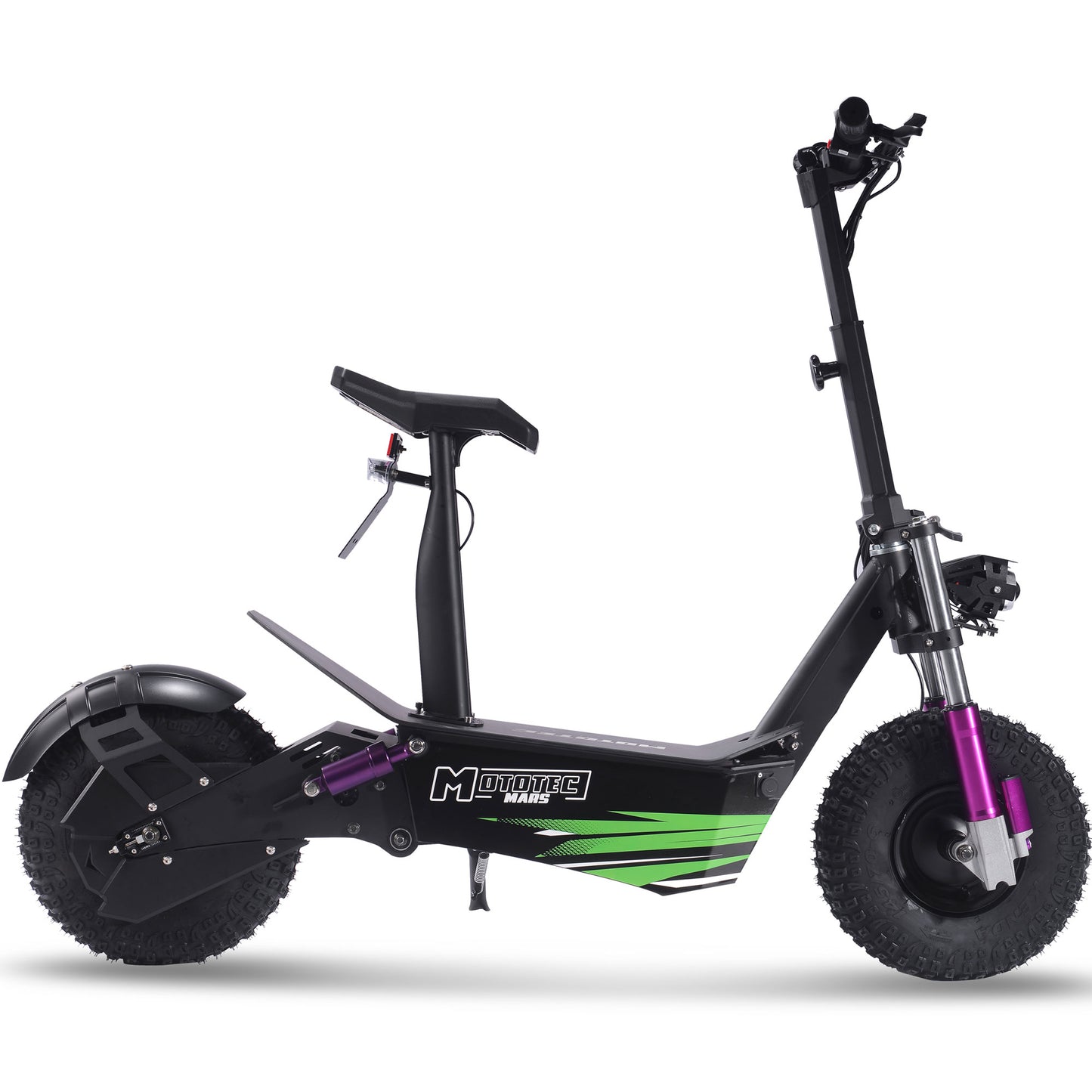 MotoTec Mars 48v 2500w Electric Scooter Black, Top Speed: 28 MPH