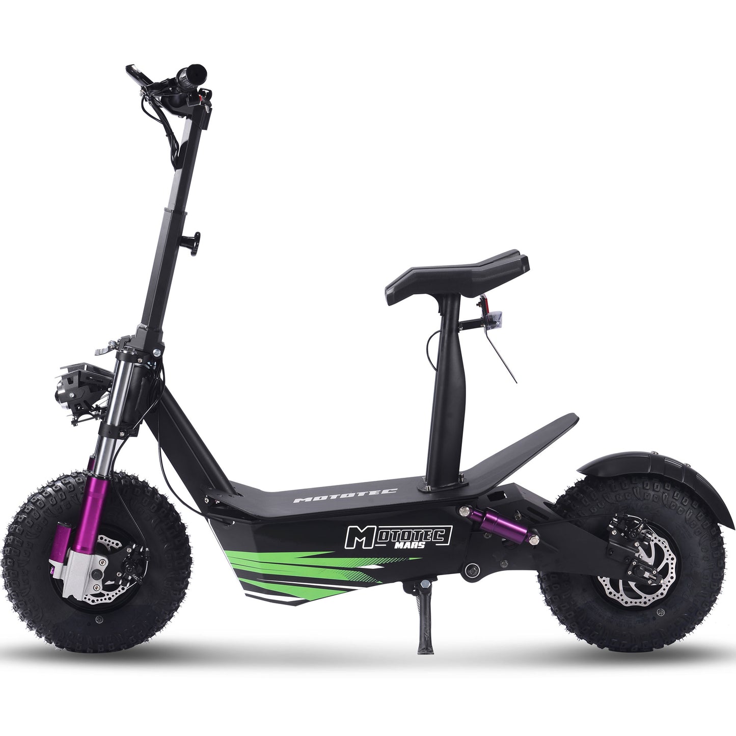 MotoTec Mars 48v 2500w Electric Scooter Black, Top Speed: 28 MPH