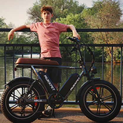 Mukkpet NINJA Moped-Style E-Bike, Top Speed- 35MPH