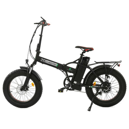 Ecotric 48V Fat Tire Portable and Folding Electric Bike with color LCD display, Top Speed: 20 mph