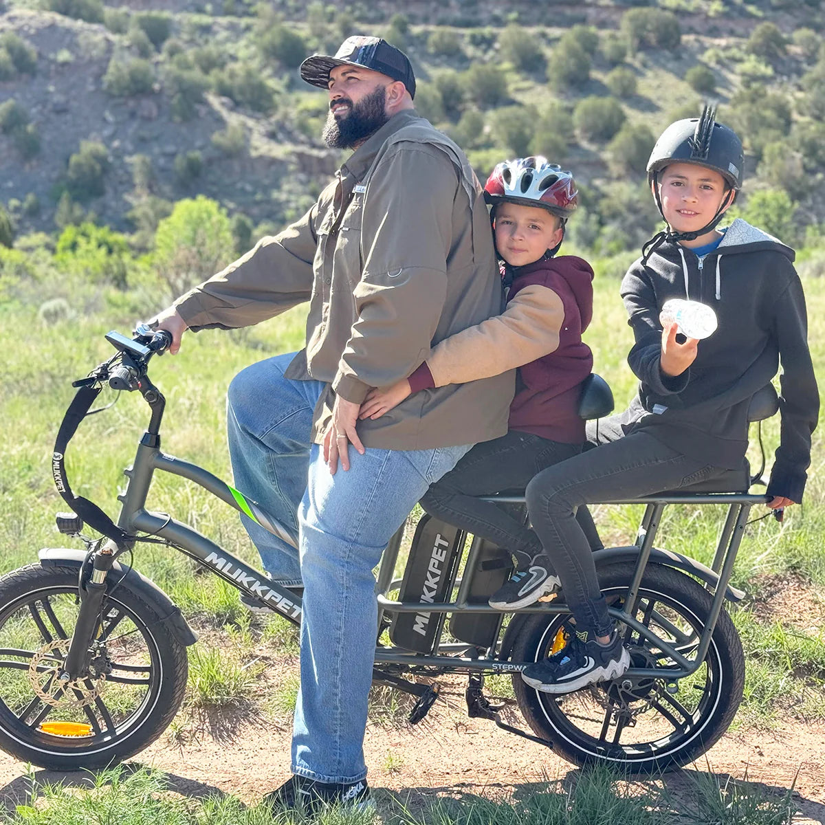 Mukkpet Stepwagon Dual-Battery Cargo E-Bike, Top Speed - 28mph
