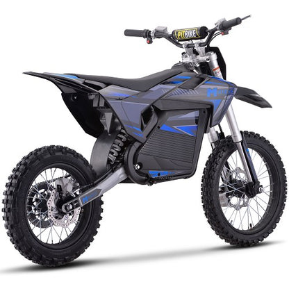 MotoTec 72v Pro Electric Dirt Bike 5000w Lithium Blue, Top Speed: 50 MPH