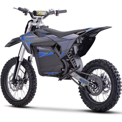 MotoTec 72v Pro Electric Dirt Bike 5000w Lithium Blue, Top Speed: 50 MPH